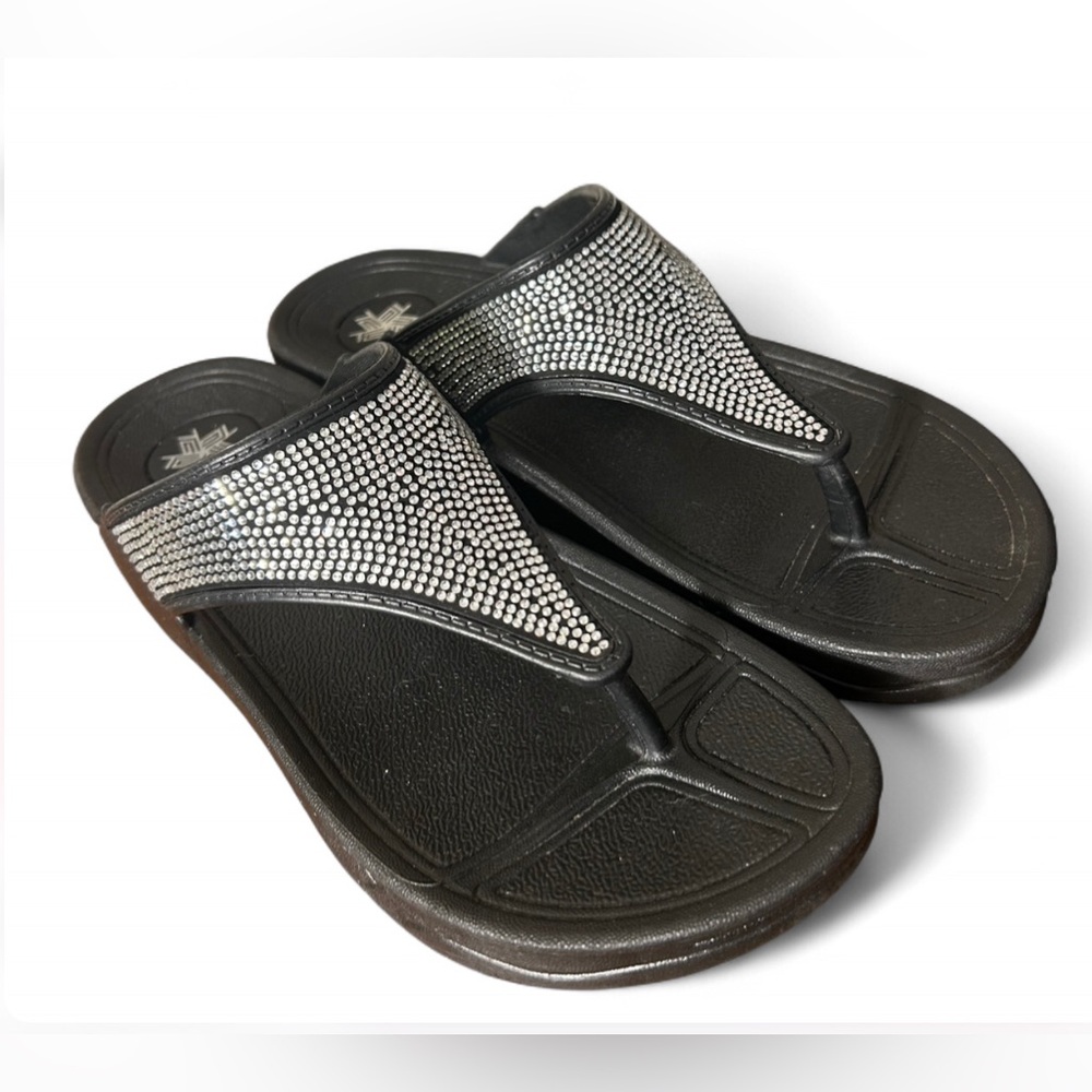 5/$25! Women's Black Rhinestone Sandals